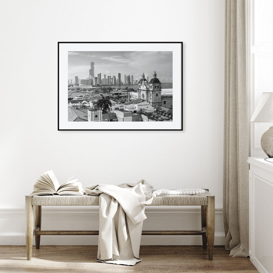 Colombia Landscape B&W Poster