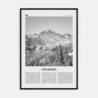 Colorado Travel B&W No 1 Poster