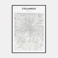 Columbus, Ohio Map Portrait Poster