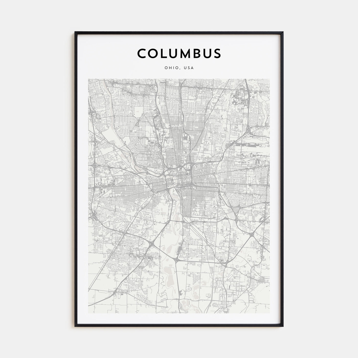 Columbus, Ohio Map Portrait Poster