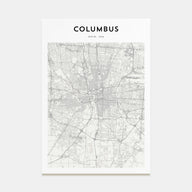 Columbus, Ohio Map Portrait Poster