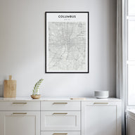 Columbus, Ohio Map Portrait Poster