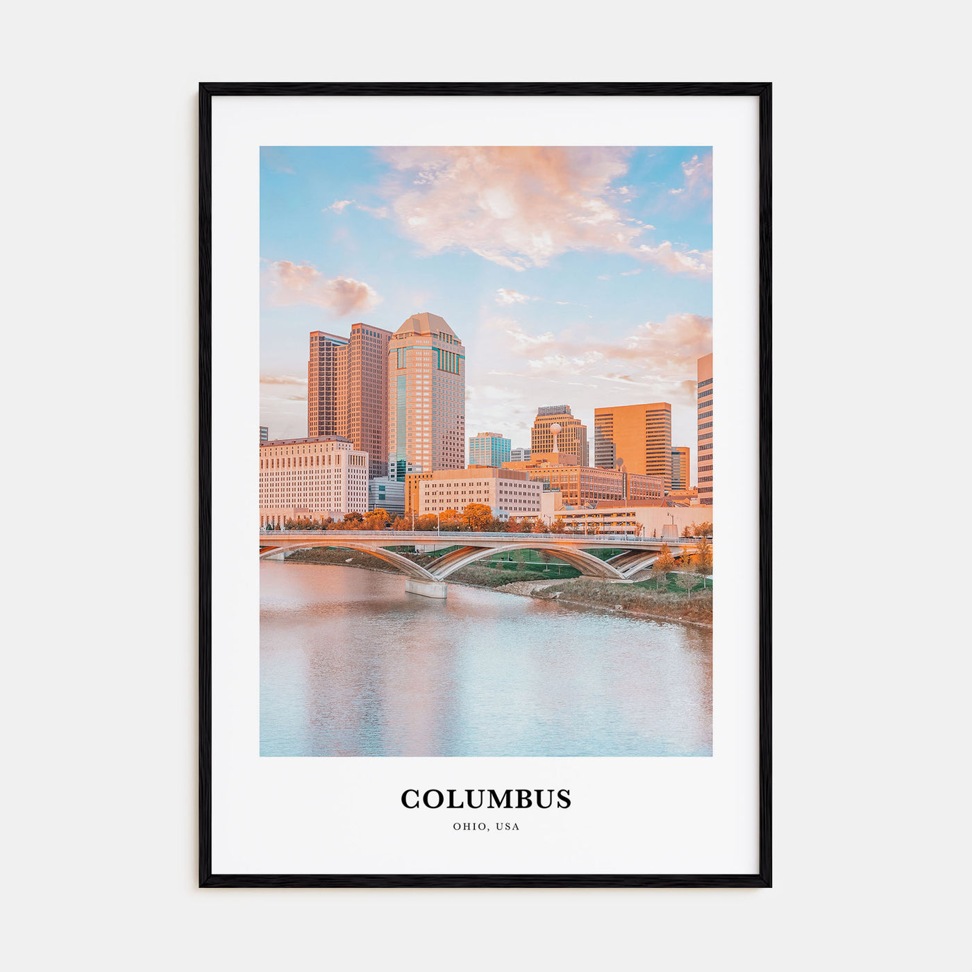 Columbus, Ohio Portrait Color No 1 Poster