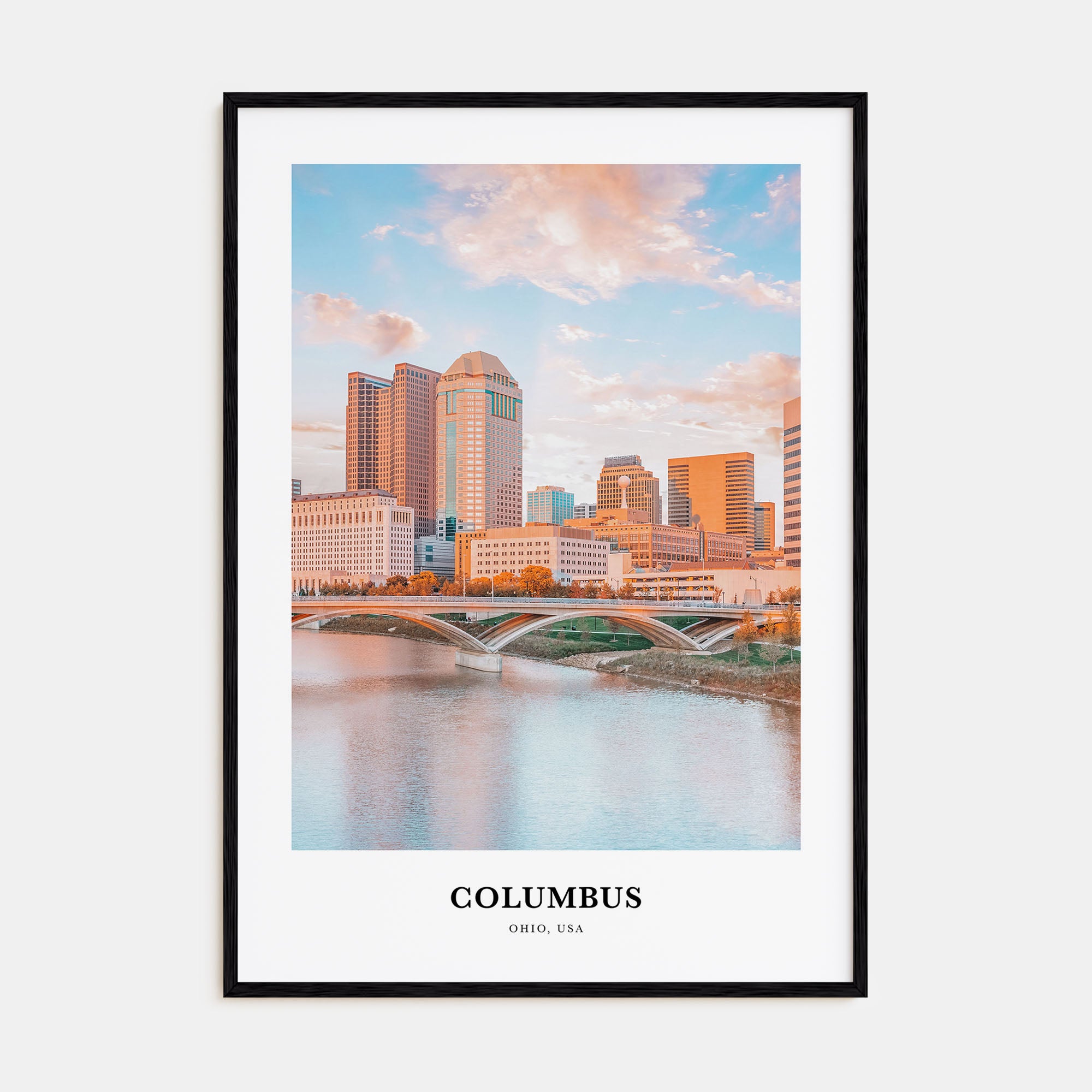 Columbus, Ohio Portrait Color No 1 Poster