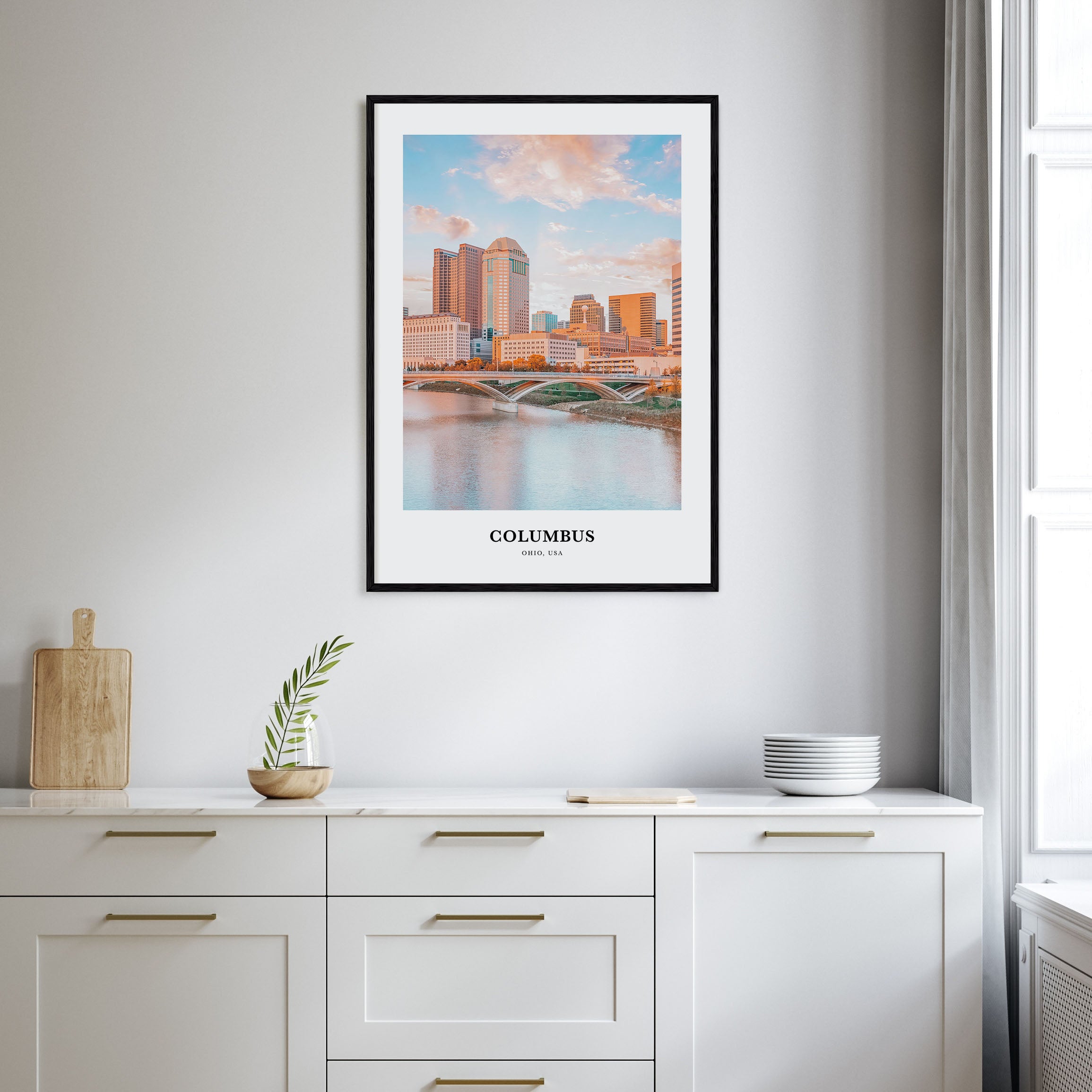 Columbus, Ohio Portrait Color No 1 Poster