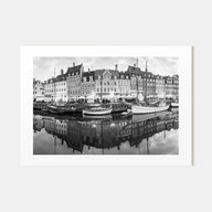 Copenhagen Landscape B&W Poster