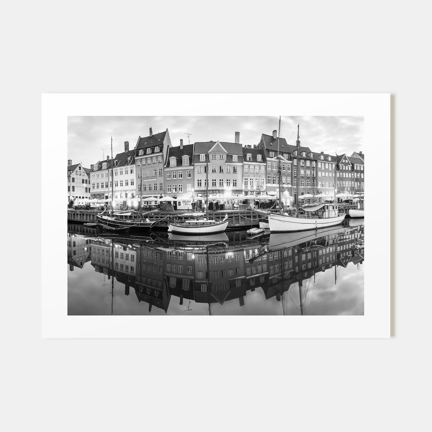 Copenhagen Landscape B&W Poster