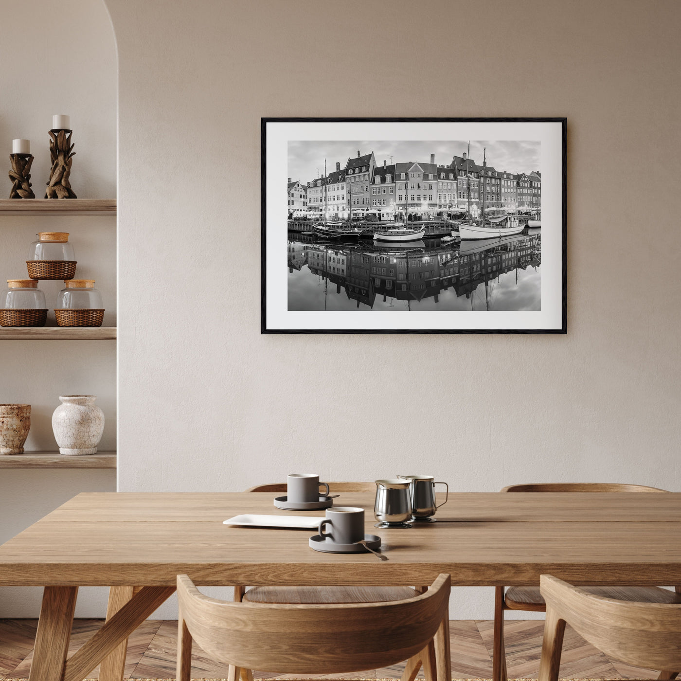 Copenhagen Landscape B&W Poster