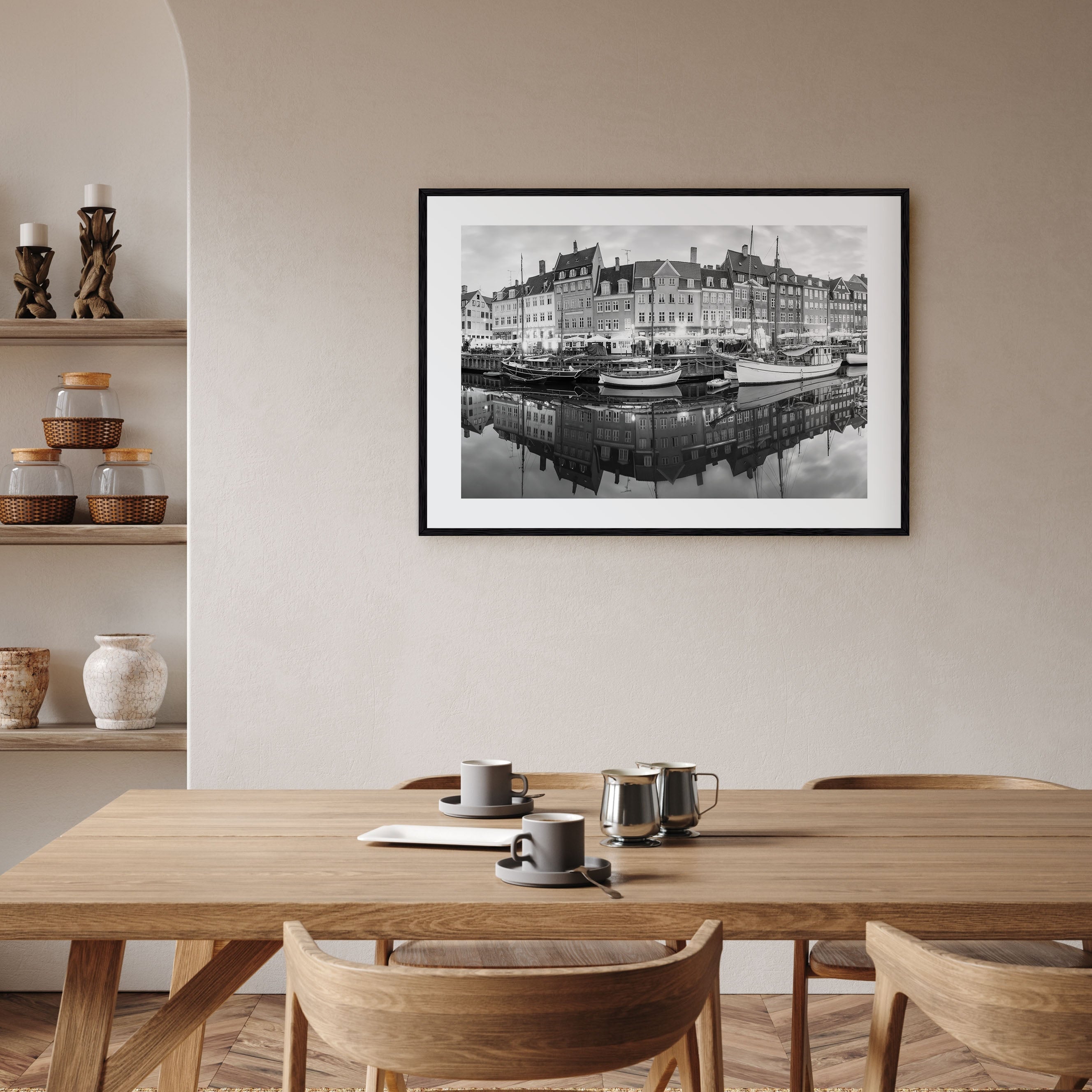 Copenhagen Landscape B&W Poster