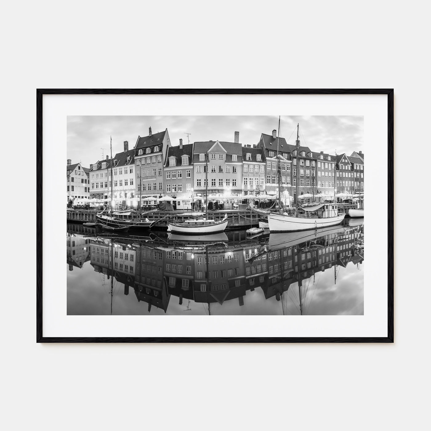 Copenhagen Landscape B&W Poster
