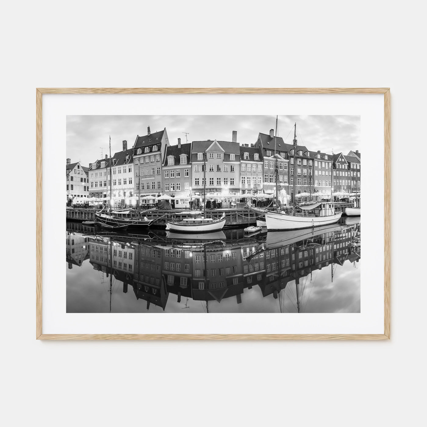 Copenhagen Landscape B&W Poster