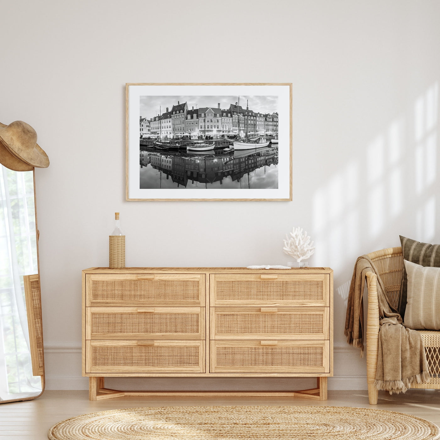 Copenhagen Landscape B&W Poster