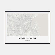 Copenhagen Map Landscape Poster