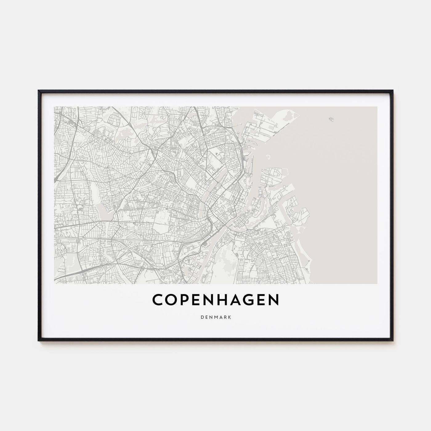 Copenhagen Map Landscape Poster