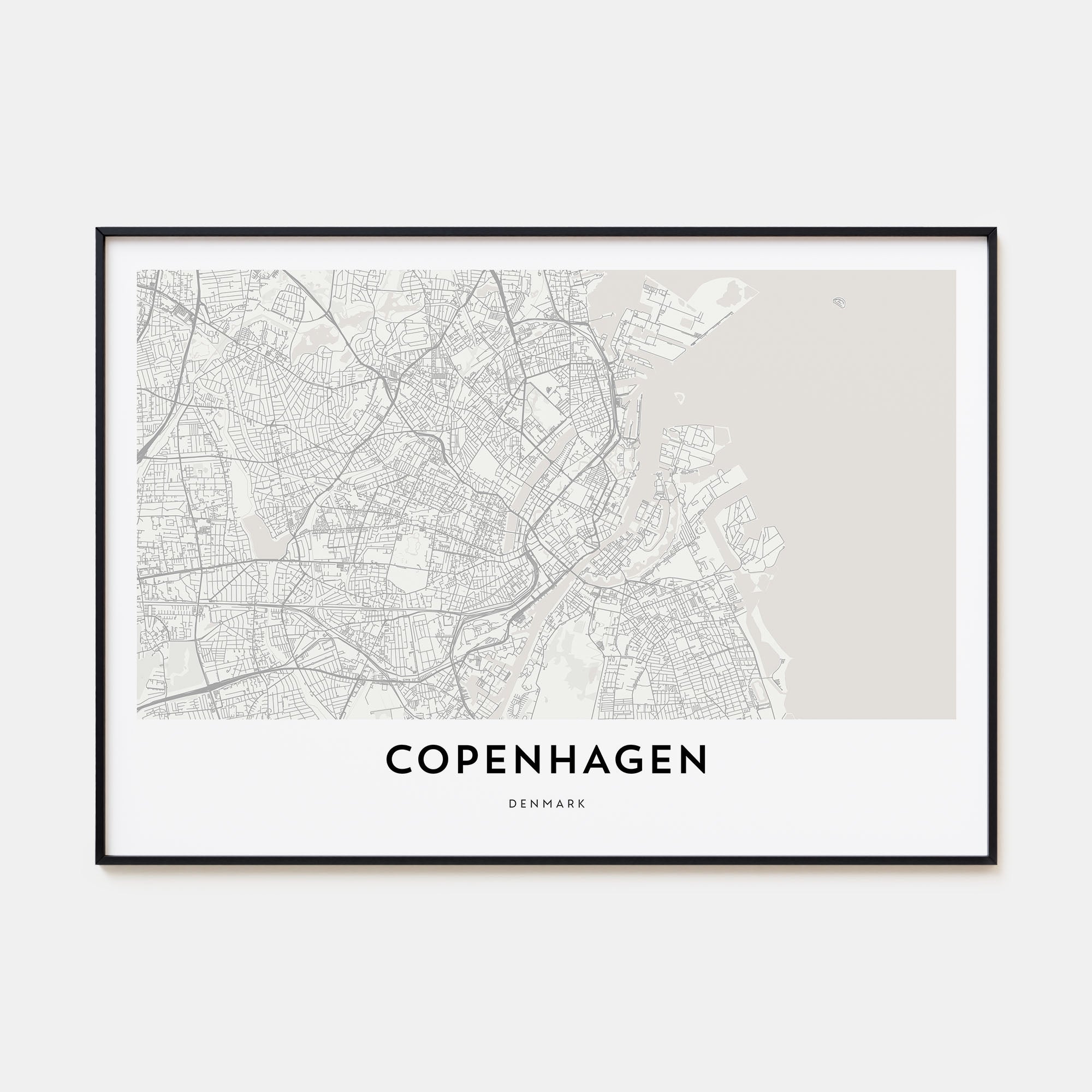 Copenhagen Map Landscape Poster