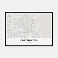 Copenhagen Map Landscape Poster