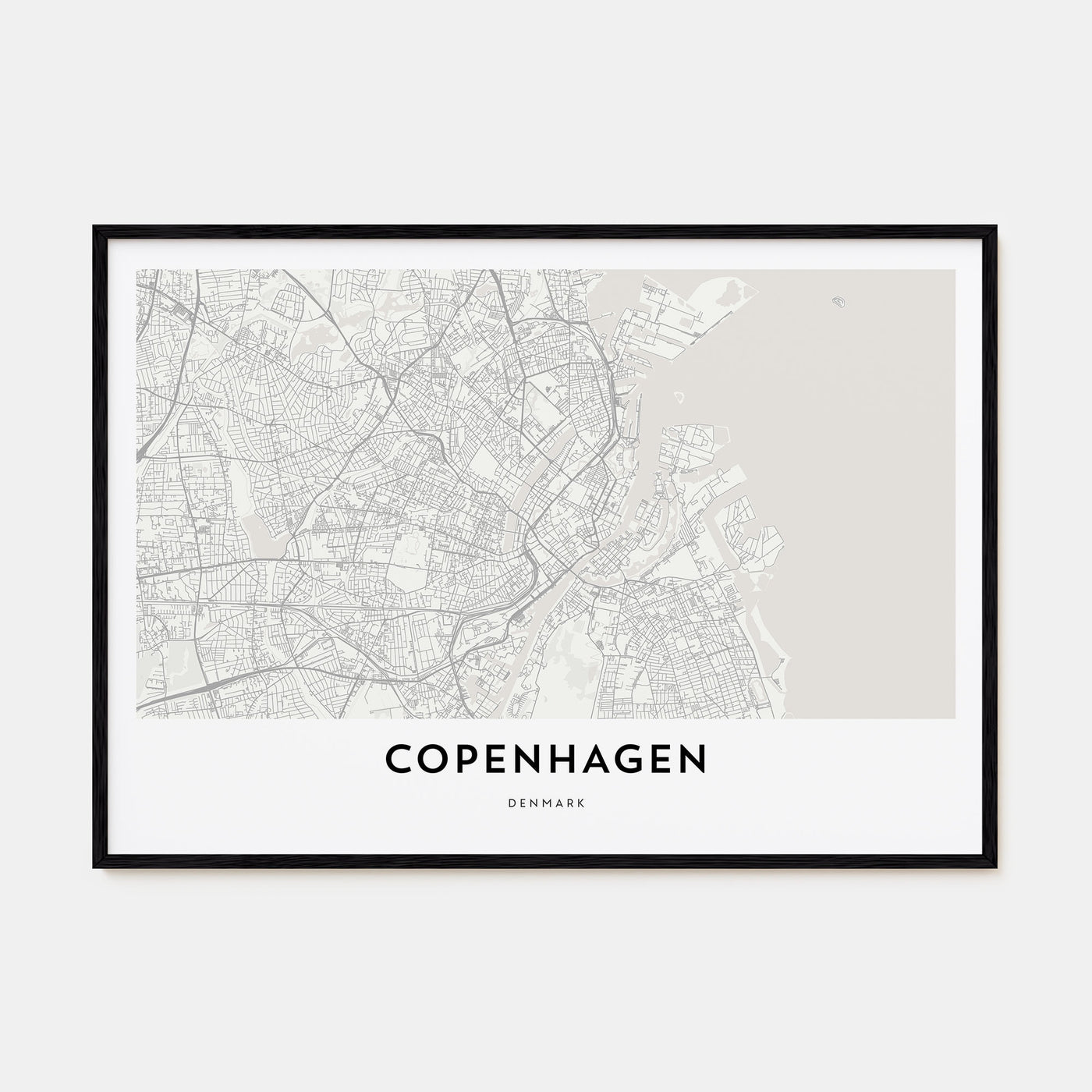 Copenhagen Map Landscape Poster