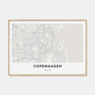 Copenhagen Map Landscape Poster