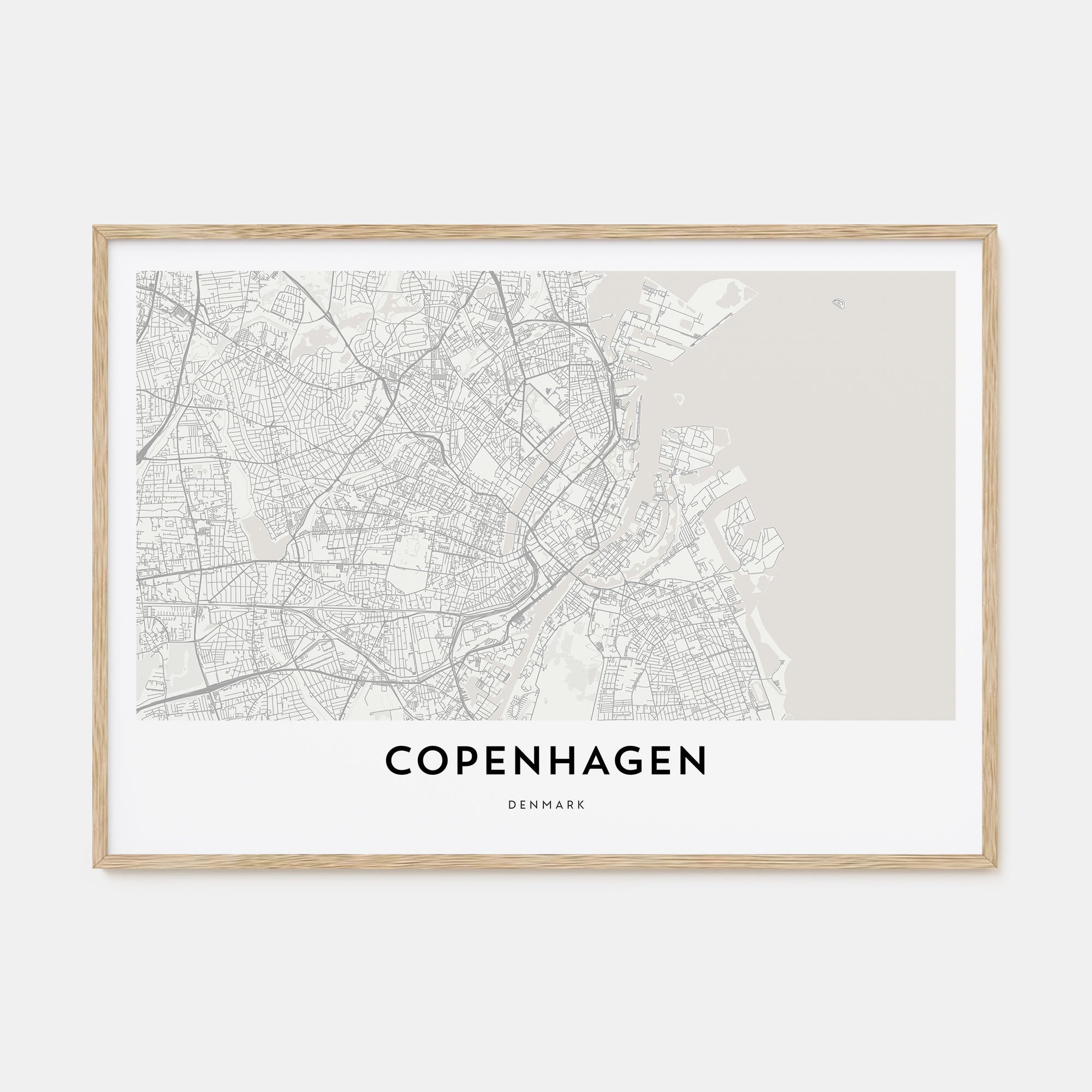 Copenhagen Map Landscape Poster