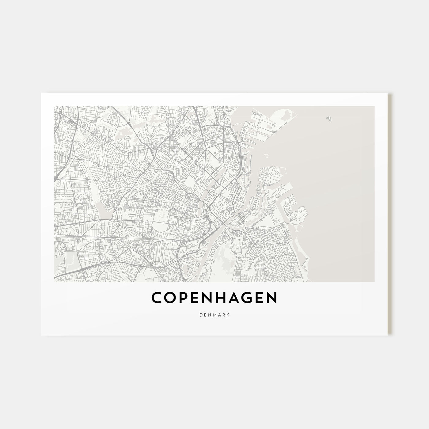 Copenhagen Map Landscape Poster