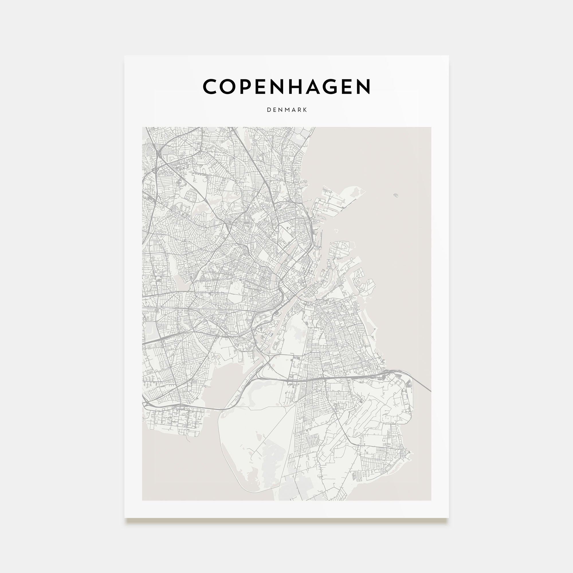 Copenhagen Map Portrait Poster