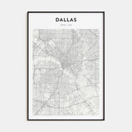 Dallas Map Portrait Poster