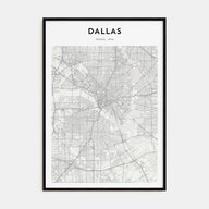 Dallas Map Portrait Poster