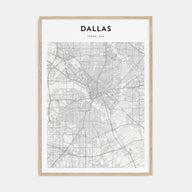 Dallas Map Portrait Poster