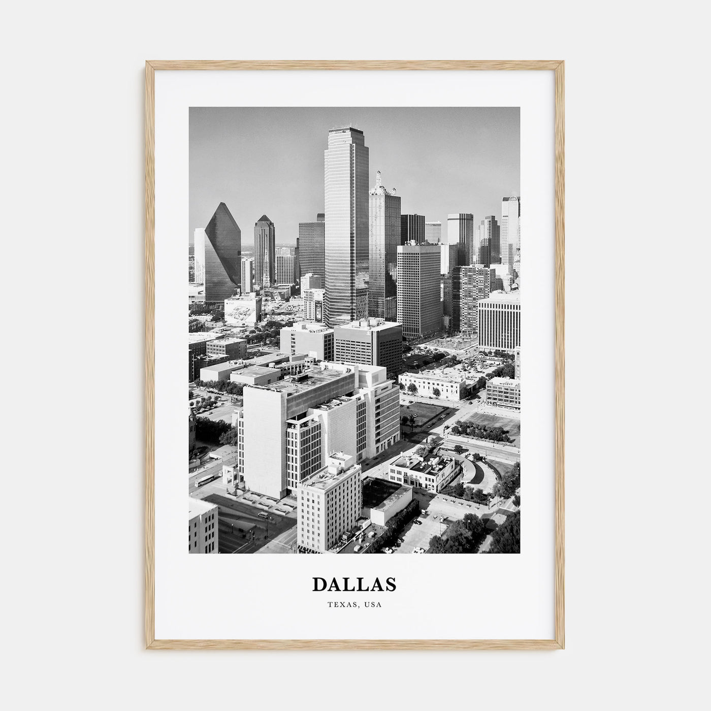 Dallas Portrait B&W No 1 Poster