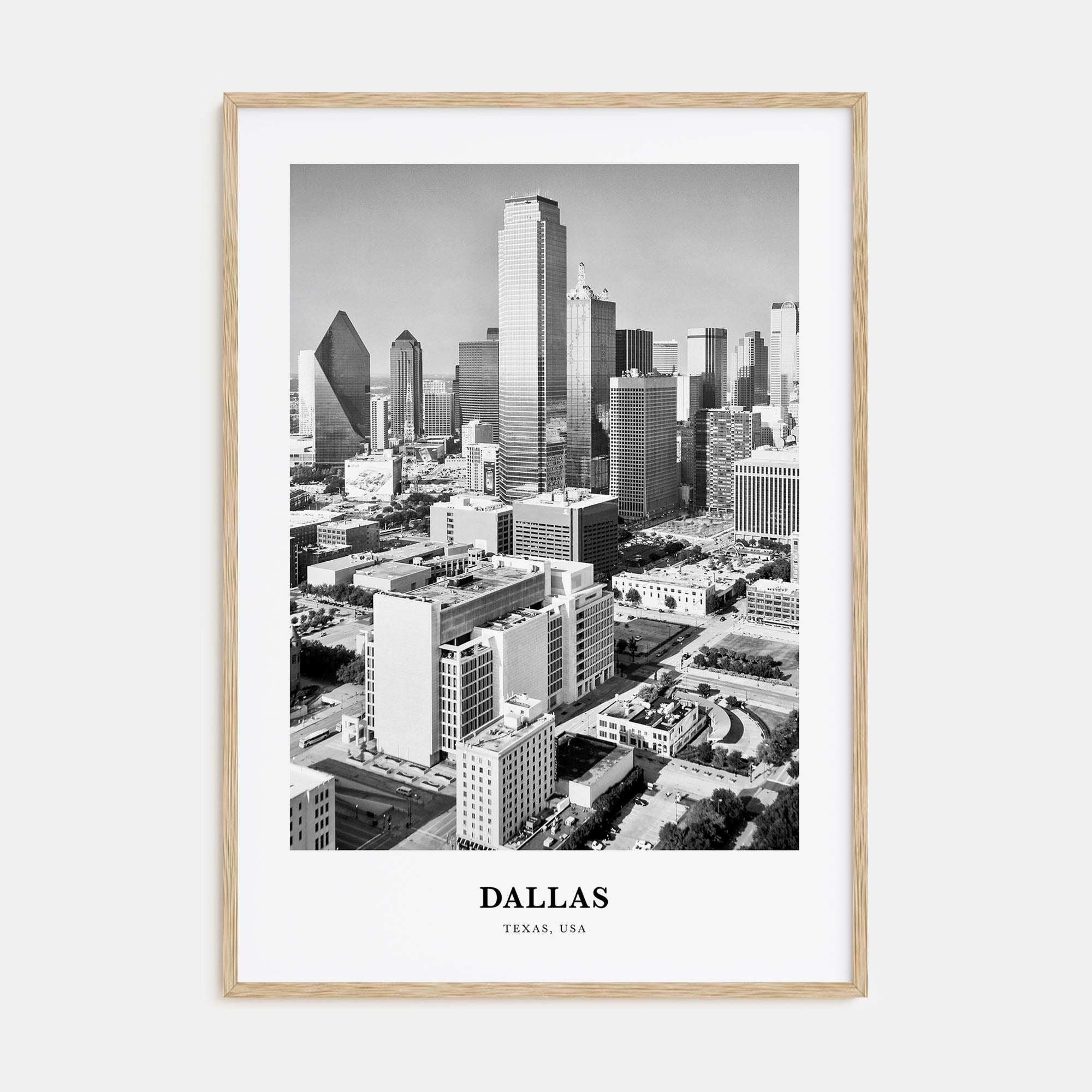 Dallas Portrait B&W No 1 Poster