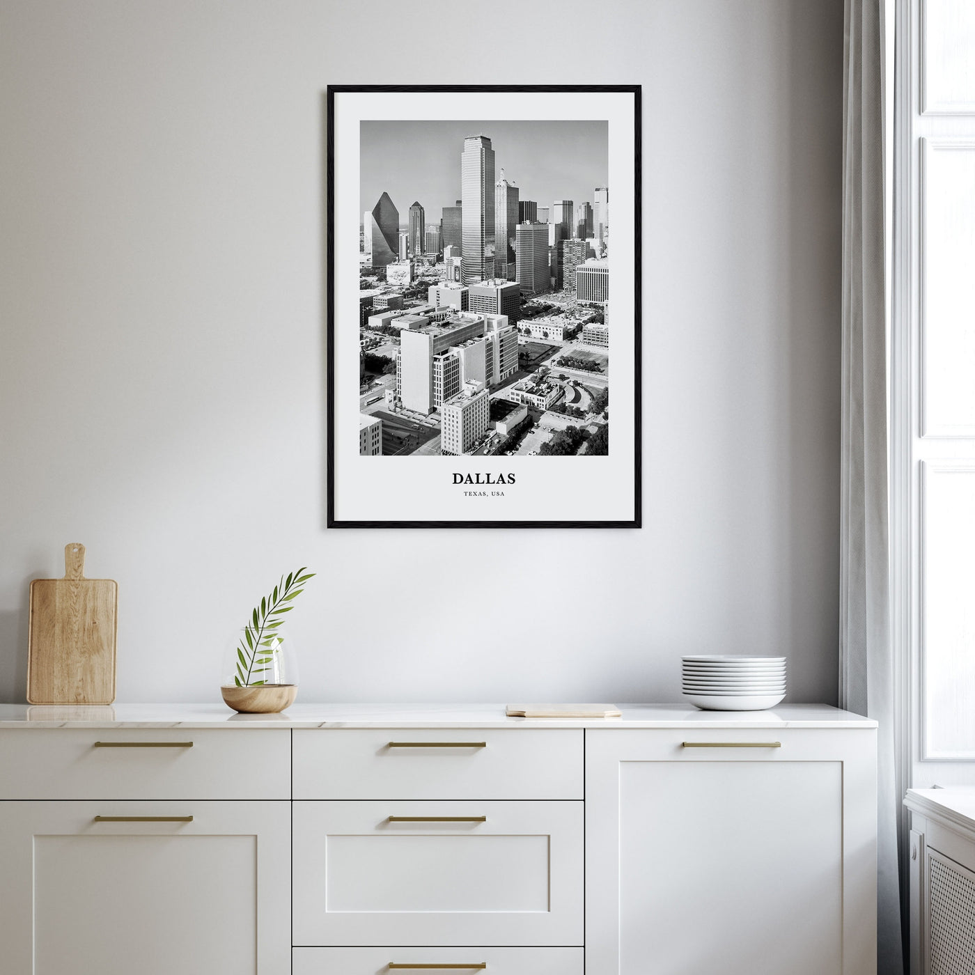 Dallas Portrait B&W No 1 Poster
