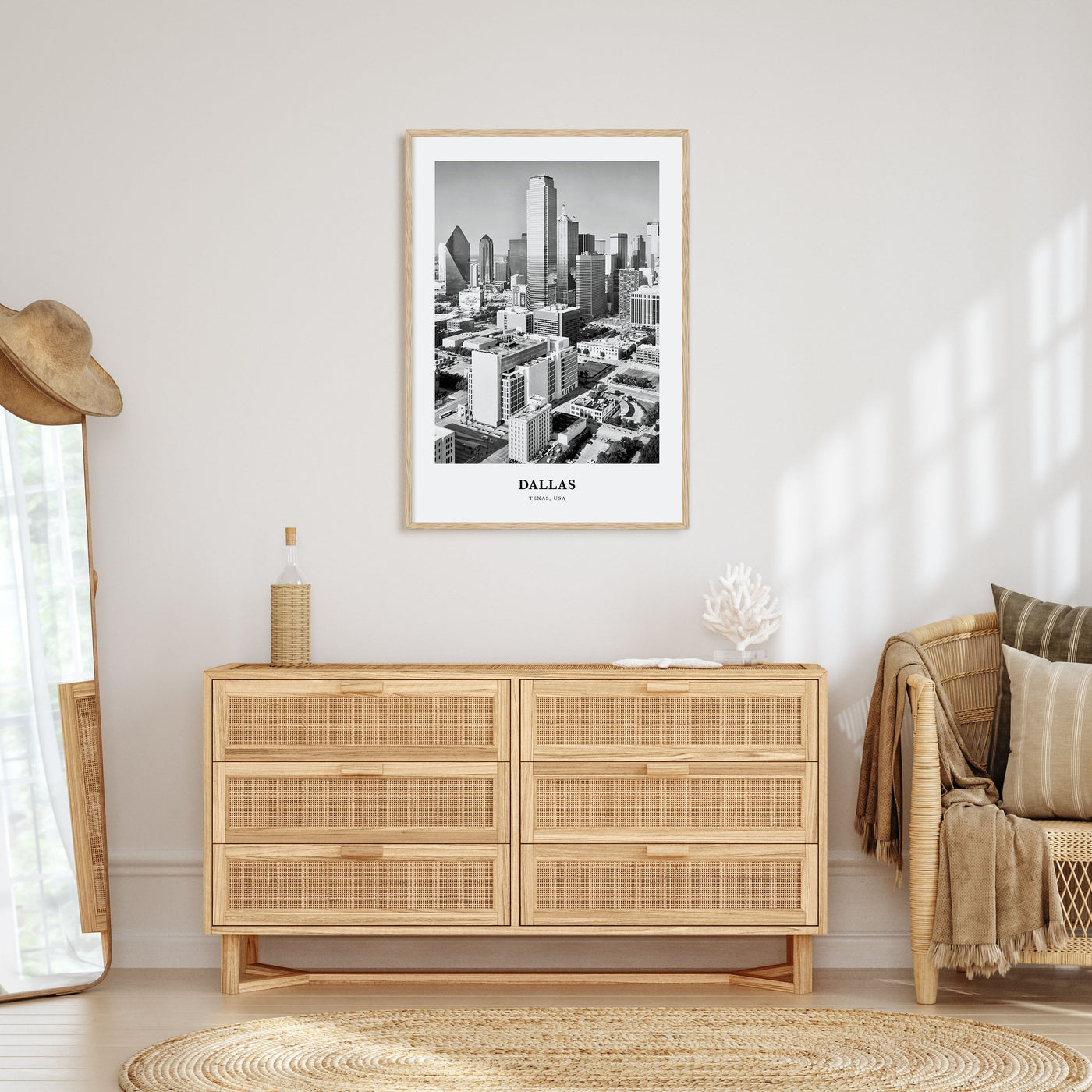 Dallas Portrait B&W No 1 Poster