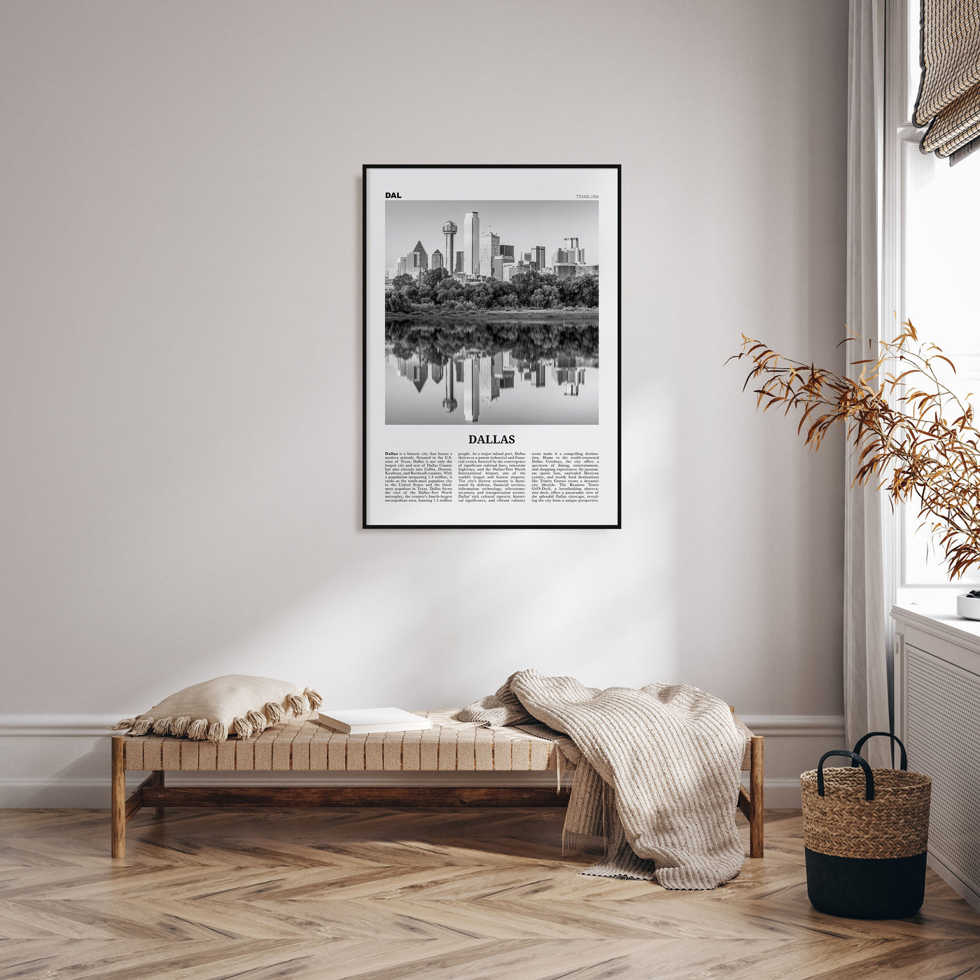 Dallas Travel B&W No 1 Poster