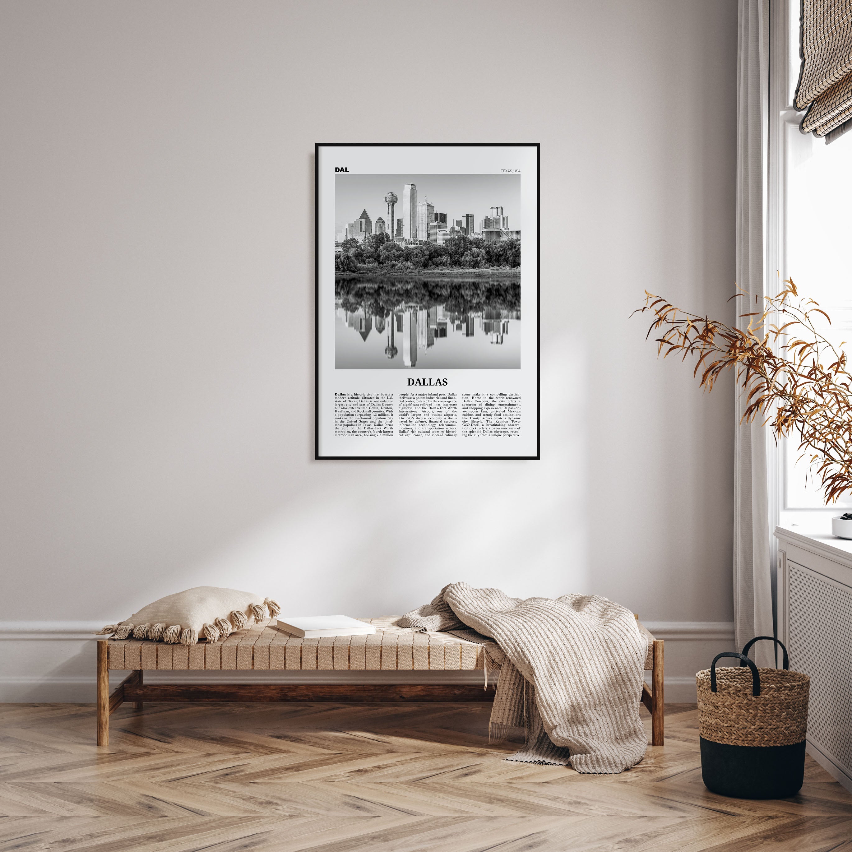 Dallas Travel B&W No 1 Poster
