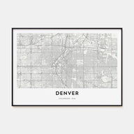 Denver Map Landscape Poster