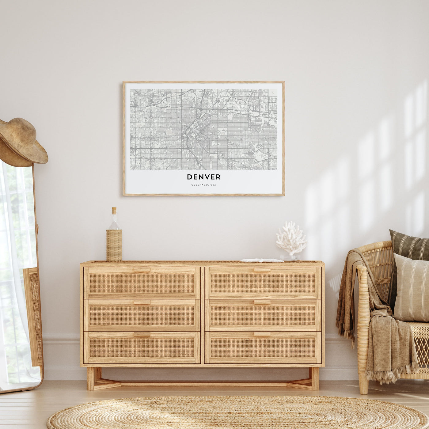 Denver Map Landscape Poster