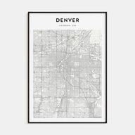 Denver Map Portrait Poster