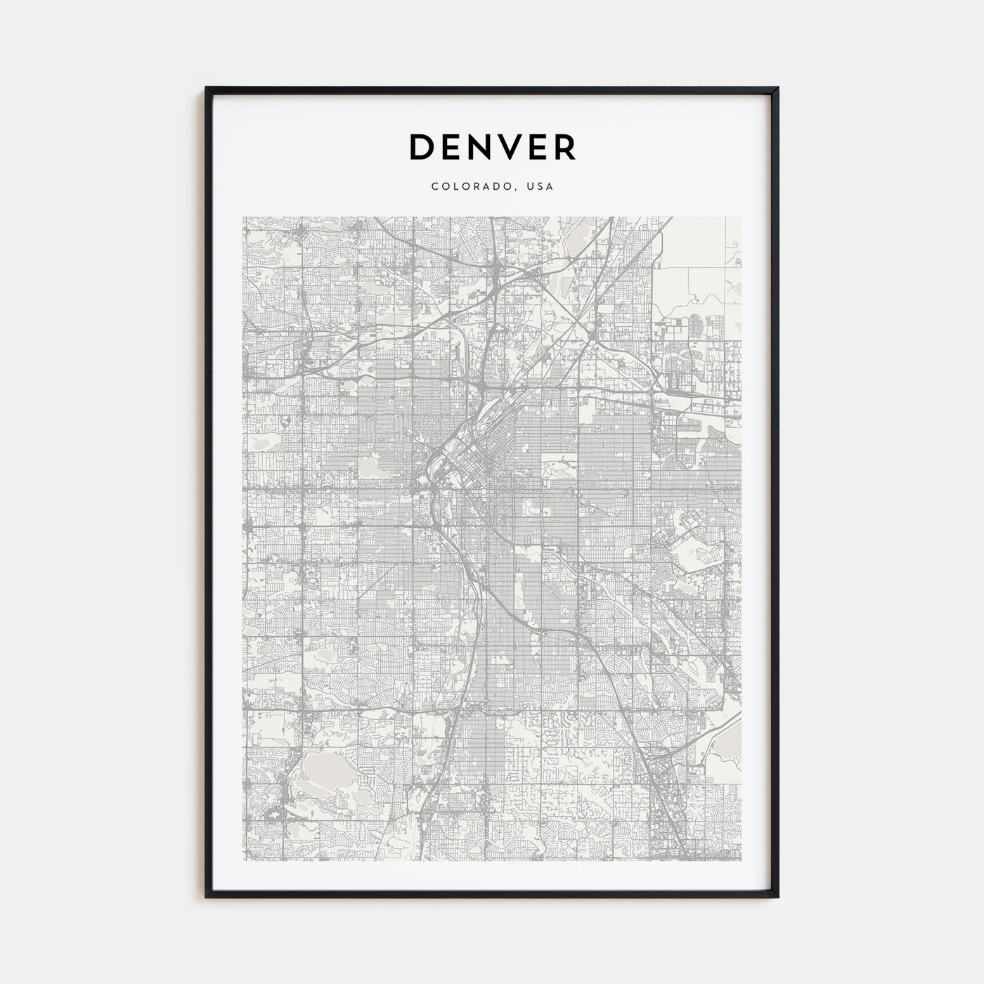 Denver Map Portrait Poster