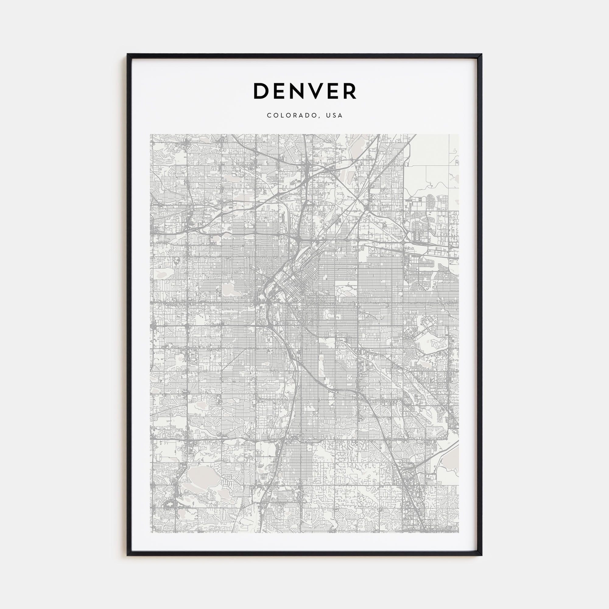 Denver Map Portrait Poster