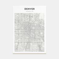 Denver Map Portrait Poster