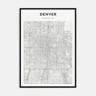 Denver Map Portrait Poster