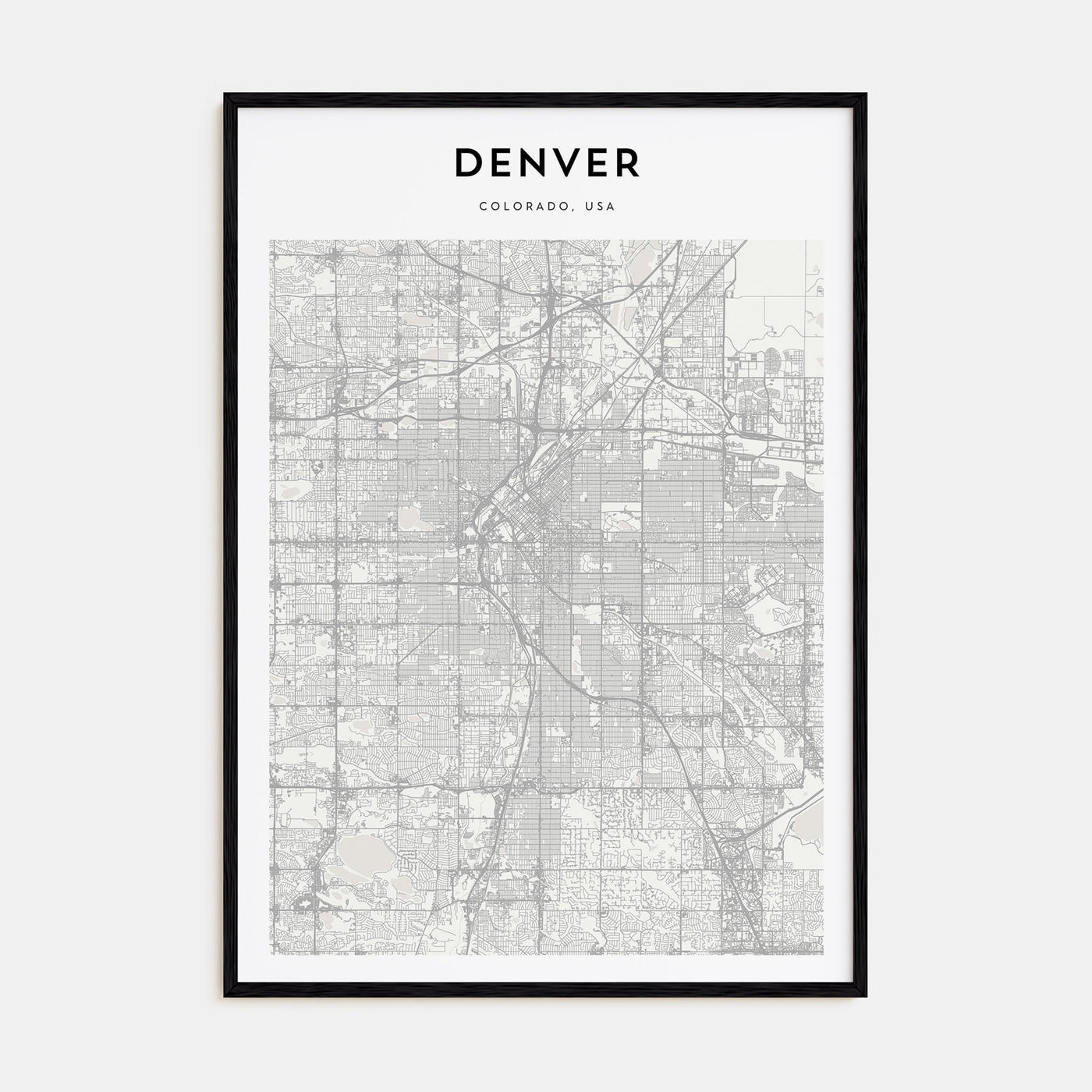 Denver Map Portrait Poster