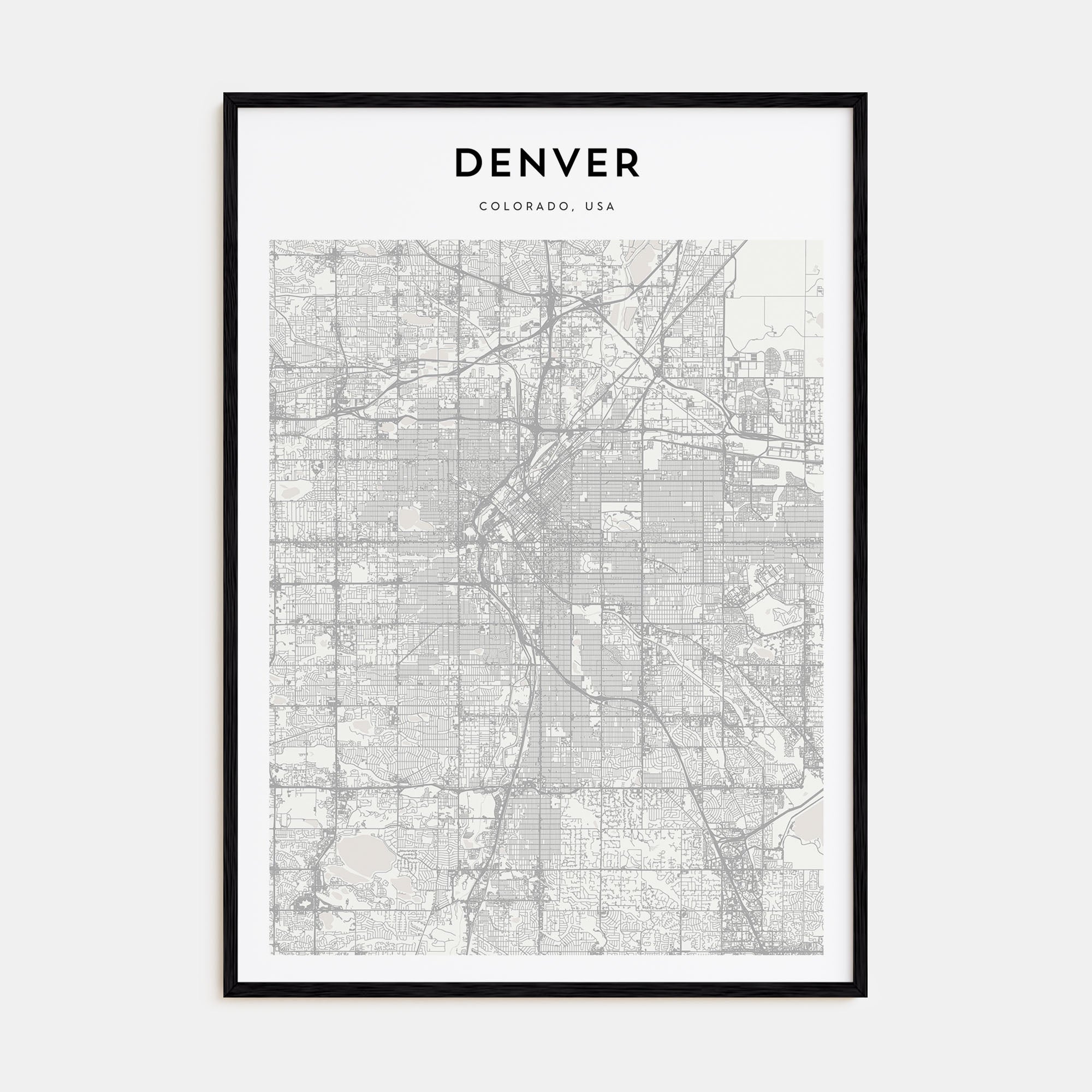Denver Map Portrait Poster