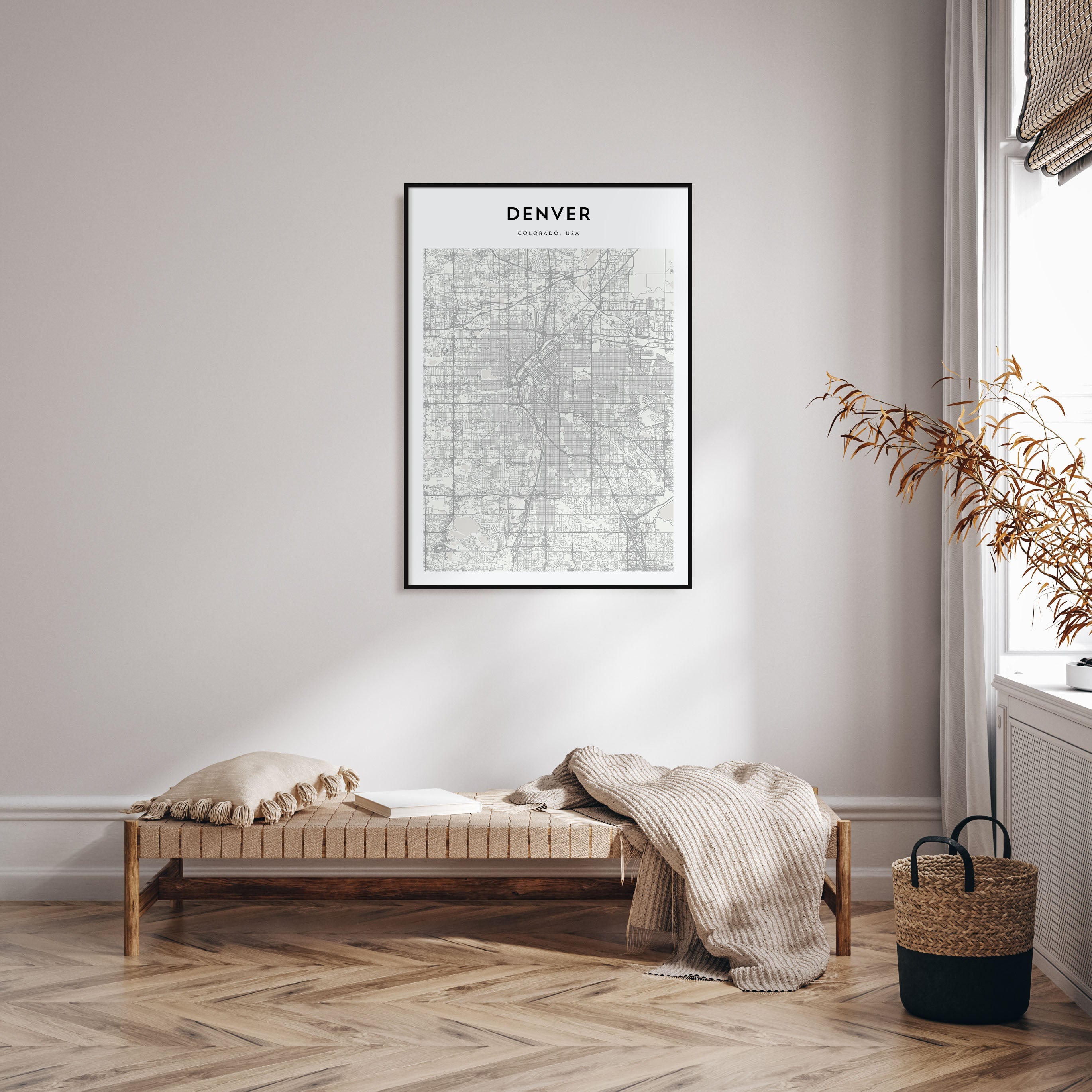 Denver Map Portrait Poster
