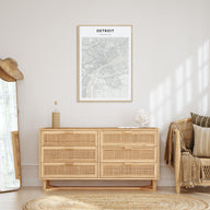 Detroit Map Portrait Poster