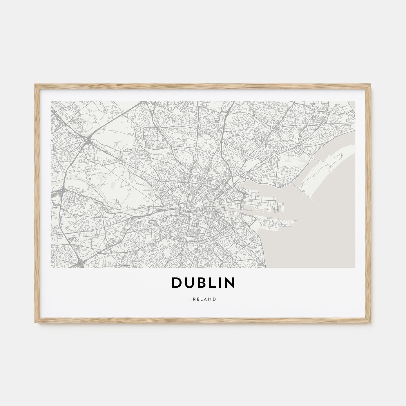 Dublin Map Landscape Poster
