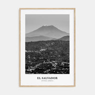 El Salvador Portrait B&W No 1 Poster