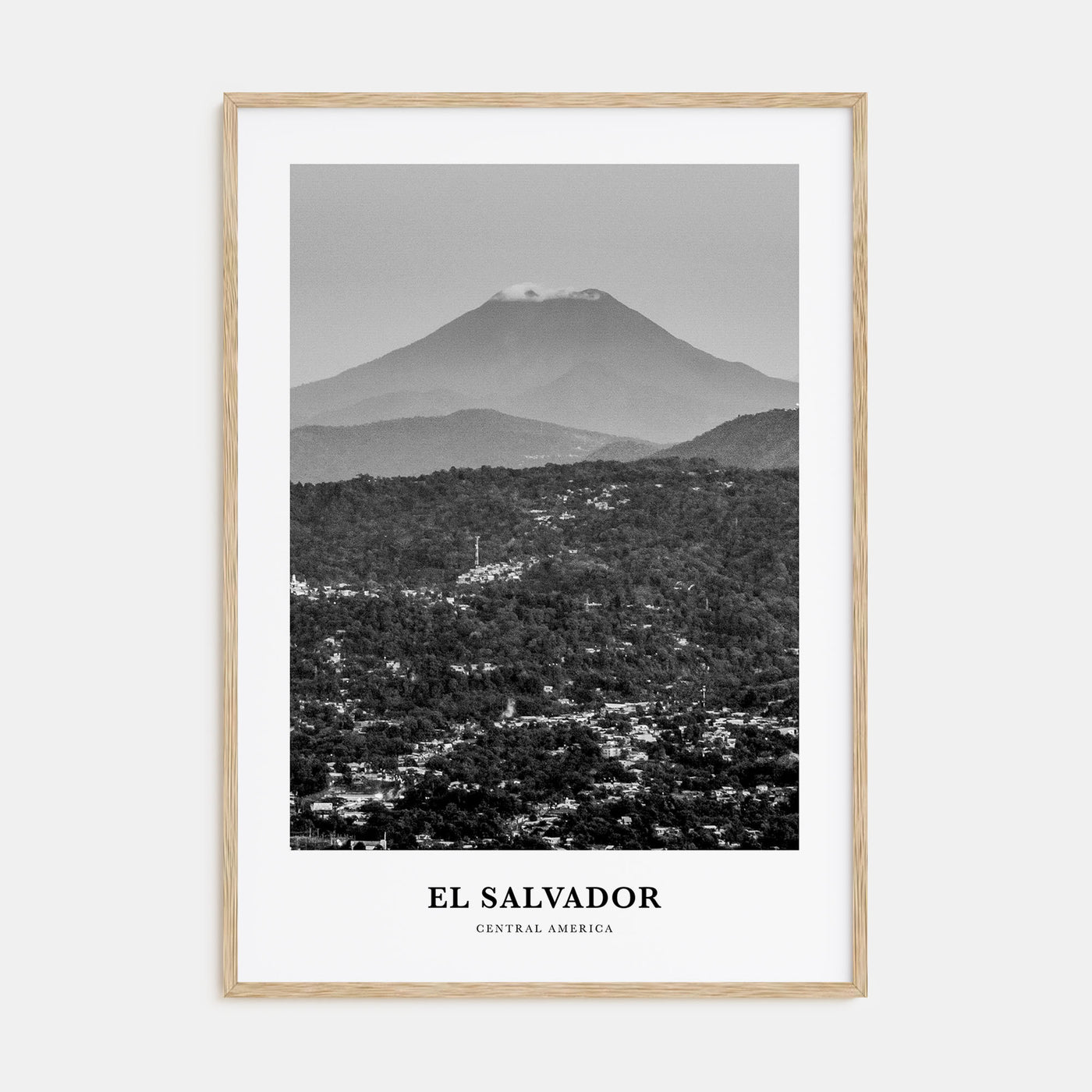 El Salvador Portrait B&W No 1 Poster