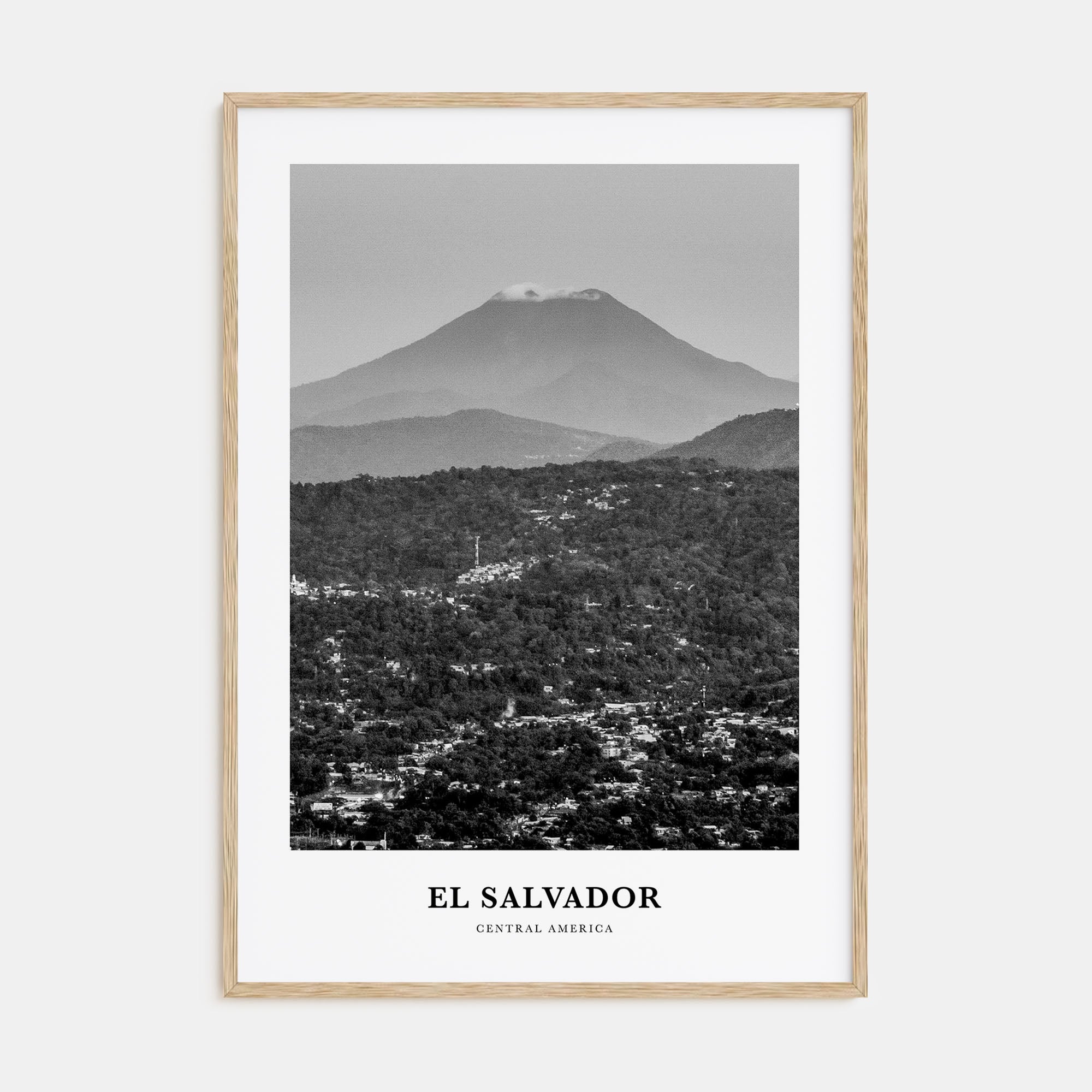 El Salvador Portrait B&W No 1 Poster