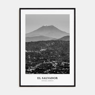 El Salvador Portrait B&W No 1 Poster